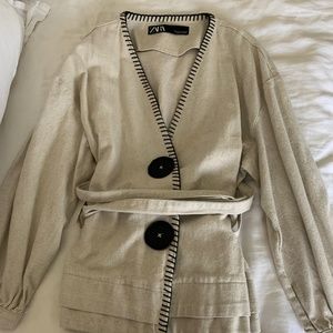 Zara Linen Wrap Shirt - Size M - Never worn!